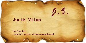 Jurik Vilma névjegykártya